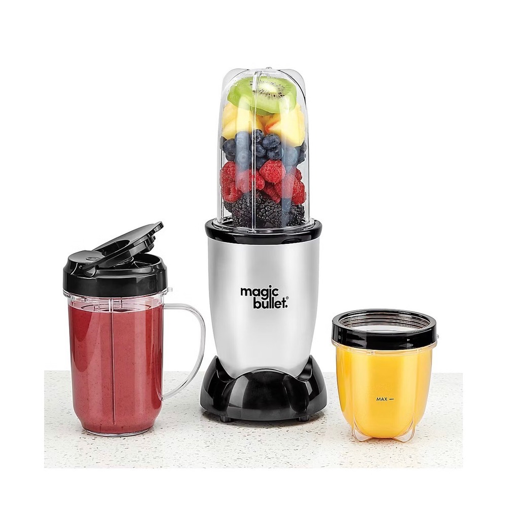 Magic Bullet Blender Silver 250W Personal Mixer MBR-1101U Countertop Kitchen NIB